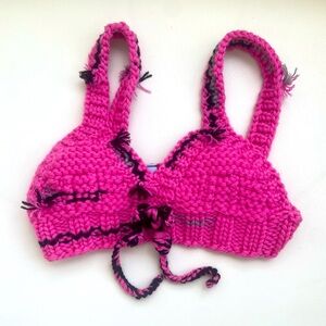 Prada Bright Pink Knit Bra-top from FW17 Size IT38